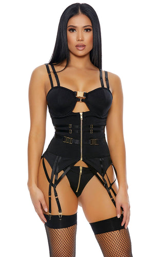 On Your Buckle List Bustier Set