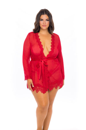 Oh La La Cheri Robes 1XLarge / 2XLarge / Red Provence Robe