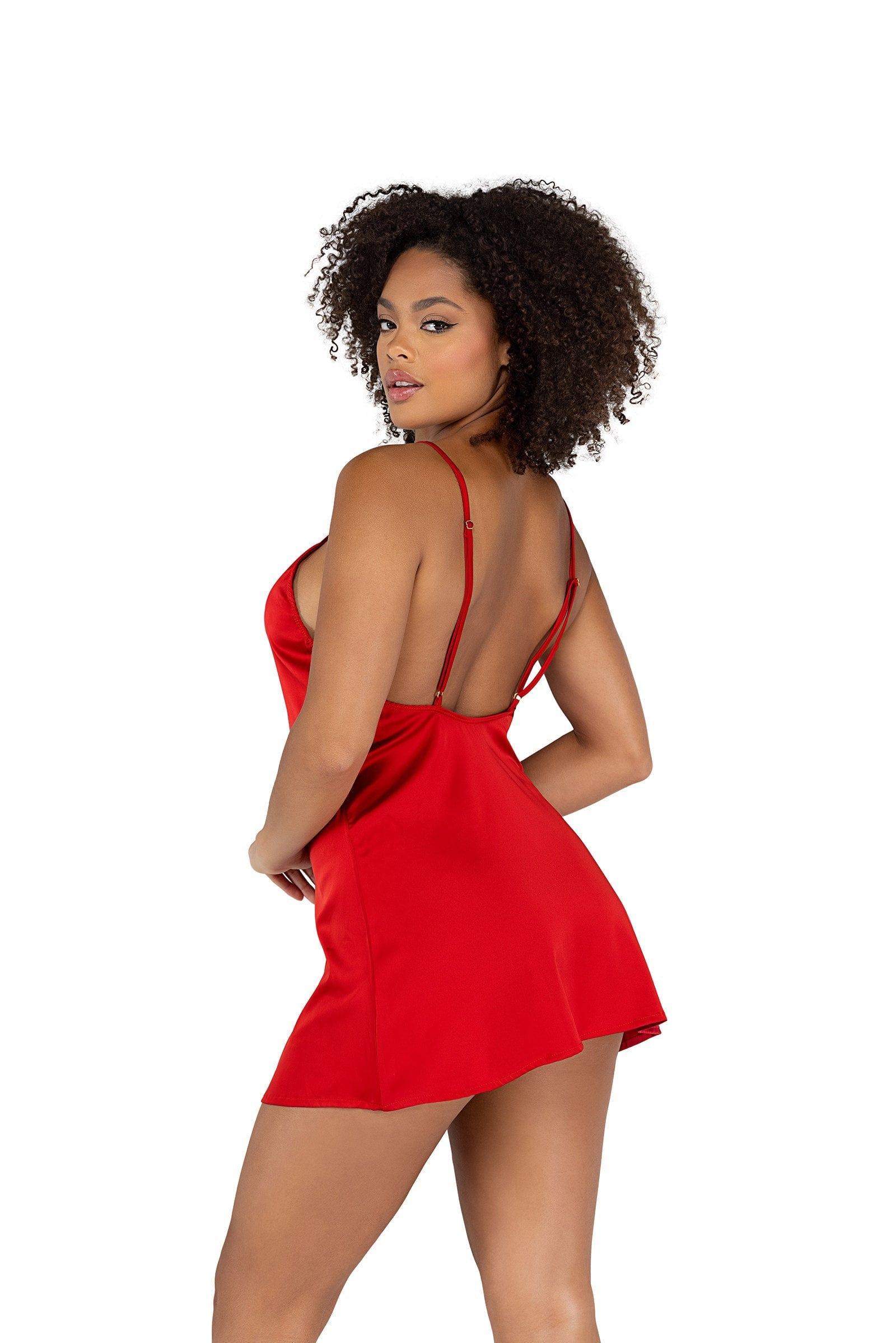 Roma Confidential Chemises Small / Red Soft Satin Chemise